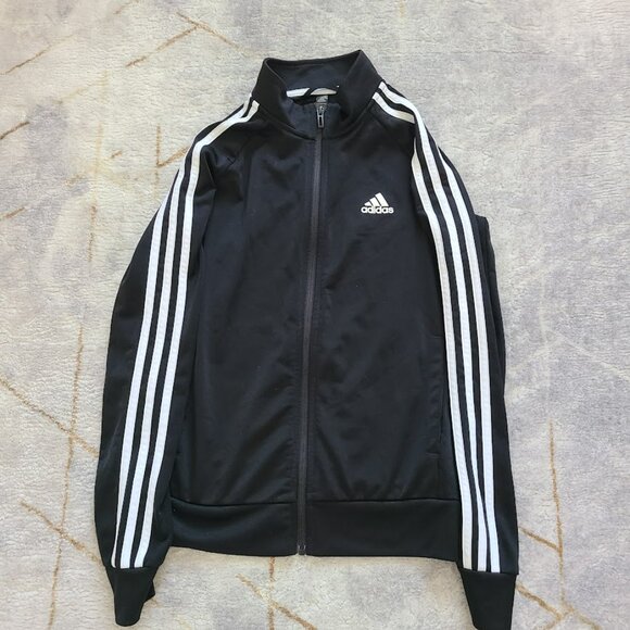 Adidas   3 stripes Zip up Track Jacket Women’s Small pockets - Picture 1 of 12